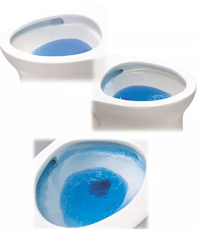 Image of three TOTO toilet bowls